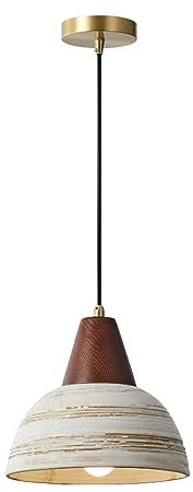 E26 Moderne minimalistische kreative Pendelleuchte, weißer Keramik-Kronleuchter, Walnuss-Laterne, Esszimmer-Hängelampe, Kupfer-Lampensockel, Schlafzimmer-Nachttisch-Bar-Hängeleuchte, Wohnzimmer-Hängel
