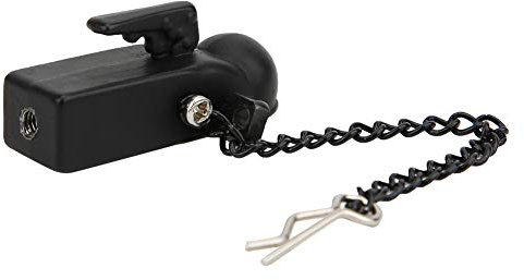 Dioche Anhängerkupplung, Schwarz Metall Anhängerkupplungs Verbindungskomponente Zubehör für 90046/90047/TRX4 1/10 RC Crawler