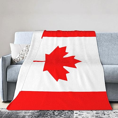 Flanelldecke mit Kanada-Flagge, ultraweich, Micro-Fleece, Überwurf, Decken, warm, klimatisiert, leichte Bettwäsche für Sofa, Couch, Stuhl, die ganze Saison über