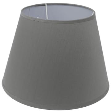 Lampenschirm kegelförmig aus Stoff H 17.5 x Ø 25 cm für Tisch - Stehlampen (grau)