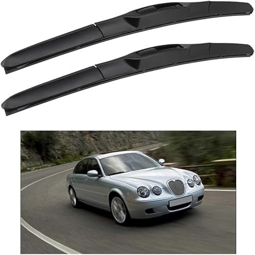 Auto Scheibenwischer für Jaguar S-Type 24+18 2002-2008, HD Leiser Scheibenwischer Ohne Knochen