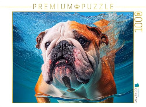 CALVENDO Puzzle Fröhlicher Dickkopf im Wasser | 1000 Teile Lege-Größe 64 x 48 cm Foto-Puzzle für glückliche Stunden