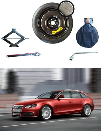 D'ANGELO 1988 Kit Roue de secours 17 compatible avec A4 avec Cric, Clé et Sac (11/2015>)