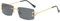 kachawoo Leicht passende Sonnenbrille Straße Selfies Sonnenbrille Trendy randlose Metall Brillen für Frauen Männer (gold with black)