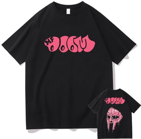 Summer MF Doom Merch Tshirt Unisex, Hip Hop Kurzarm T-Shirt Männer Frauen Streetwear Harajuku Tops(XS-3XL) (Color : 4, Size : XL)