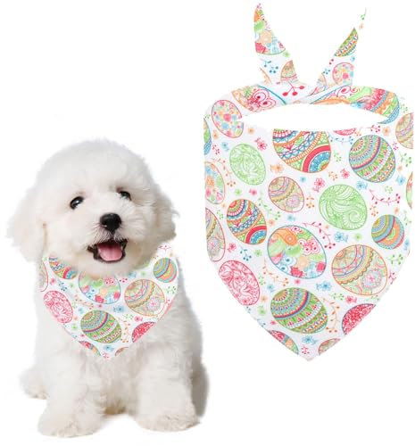 Voarge Hundeschal,Klassisches Kariertes Hundehalstuch, Bandana für Hund,Waschbare Halsdreiecke für Kleine Mittlere und Große Hunde Katzen (Ei-Schal, S)