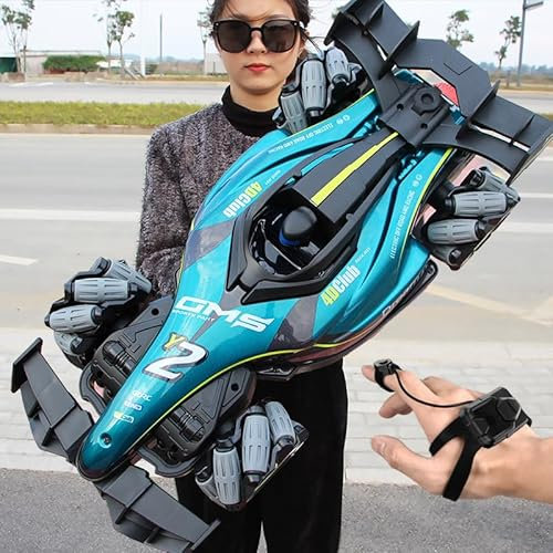 4DRC Y2 Hand Controlled Gesture RC Car, Drift Car with Light Spray, 2.4Ghz 4WD 360° Remote Control Racing Cars Toys Model Gifts for Kids Boys Girls