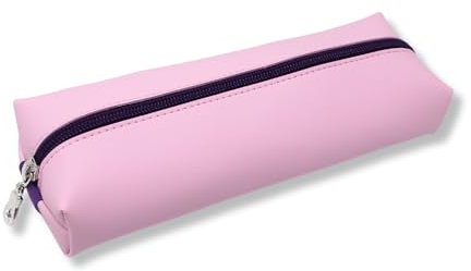 BIA&MIA Simple Case Pastel Color School Pencil Case with Elastic Notebook, Pencil Case, Estojo Biaemia Organizer, Fits 25 to 40 Pencils, Multipurpose Bag, baby pink, Elastic School Bag for Caderno