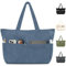 HOMESPON Handtasche Damen Tote Bag Shopper Groß Umhängetasche Cord Crossbody Beuteltasche Schultertasche Stoffbeutel für Einkaufen Schule Arbeit Reisen(Blau)