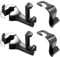 4 PCS Auto Kopfstützen Haken, Autositz Doppelhaken Rückenhaken, 2 Stück 2 in 1 Autositzhaken mit Handyhalterung 360° Versteckter Haken Drehbar Einstellbar kopfstützenhalterunger(Silber + Schwarz)