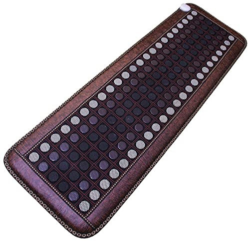 Jade Tourmaline Far Infrared Heating Pad Mat with 138 Natural Gemstones Overheat Protection Smart Control Back Pain Cramps Sciatica Arthritis Relief