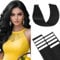 Benehair Tape in Extensions Echthaar, Invisible Tape Extensions Echt Haar, 55CM Haarverlängerung Echthaar Tapes, Remy Natural Tapes Extensions Echthaar, 10Pcs 15g Dunkles Schwarz #1