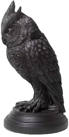 Gotischer Raben-/Eulen-Kerzenhalter, schwarzer Gothic-Kerzenhalter aus Harz, Raben-Halloween-Figur-Kerzenhalter, okkulter dunkler Gothic-Kerzenständer, Halloween-Dekoration (Owl)