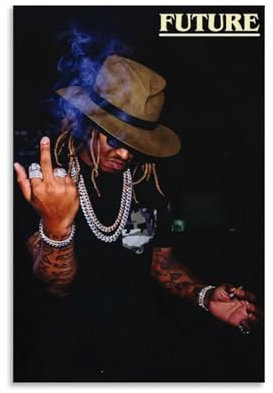 LKKHPEP Poster Future Rapper, Vintage-Poster, Leinwand, Wandkunst, dekorative Wohnkultur, Gemälde für Wohnzimmer, Schlafzimmer, 30 x 45 cm, ungerahmter Stil