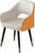 Esszimmerstühle aus PU-Leder, Gelb mit Metallbeinen, moderne Sessel für Esszimmer, Wohnzimmer und Küche, bequemes Kissen und stilvolles Design, 2 Stück