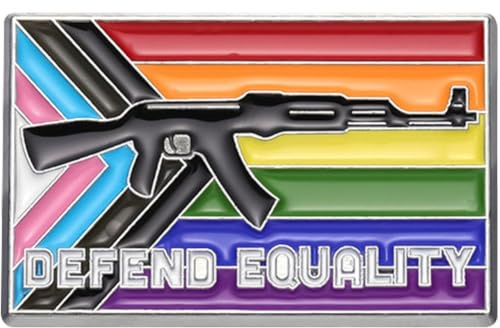 Muteitt Regenbogen Brosche Pin Defend Equality Pins LGBT Regenbogen Broschen Anstecknadel Rucksack Abzeichen Zubehör Für Schwule Lesben