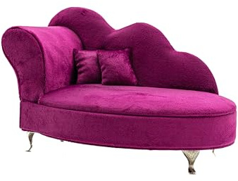LivuX Exklusive Schmuckschatulle Boudoir im Herz -Sofa Design – Rosa mit Vintage-Charme Design, 26,5 x 12,5 x 17 cm – Edles Schmuckkästchen aus edlem Velvet, Holz und glänzendem Metall 1102