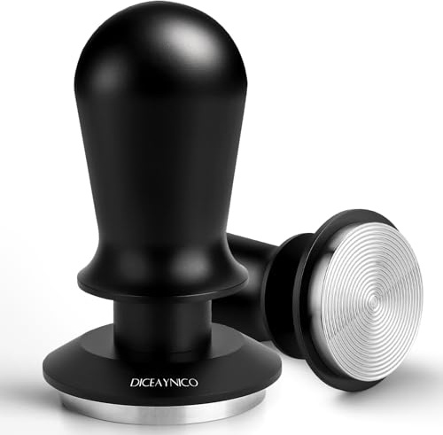 Diceaynico Coffee Tamper 58.35mm, Spring-Loaded Espresso Tamper | Sound Feedback 30lb, Anti-Tilt Base, Ergonomic Handle, 304 Stainless Steel Barista Tamper
