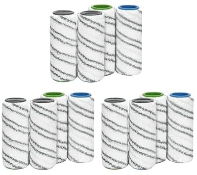 AGFQGLDPO Electric Floor Roller Brush Cleaner Accessories Robot Vacuum Cleaner Replacement Parts,Compatible For Karcher, FC5 FC7 FC3 FC3D(12pcs B)