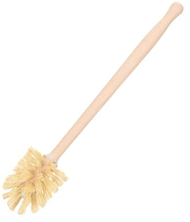BEBEMOKO Wooden Cleaning Toilet Brush Scrubber for Bathroom Supple Brush for Home Use Tasks