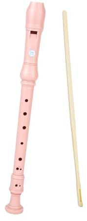 Walmeck Flauto Dolce Soprano, Tono C Acuto a 8 Fori in Resina ABS con Bastoncino di Pulizia per Professionisti Principianti, Design Ergonomico, Suono Risonante Chiaro, Dimensioni (Rosa)