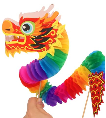 Mondneujahr-Dekorationen, chinesische -Dekorationen, chinesische 3D-Drachengirlande aus Papier, tragbar, Dekoration zum Basteln, für das Jahr des, Geschenke des neuen Mondes