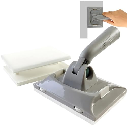 Paint Edger Tool with Extendable Handle, Paint Pad Set with 2 Replaceable Pads, Cutting in Tools for Painting, Adjustable Paint Edger for Walls, Corners and Ceilings, Paint Pad Applicator