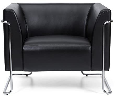 hjh OFFICE Polstersessel Curacao Kunstleder Schwarz