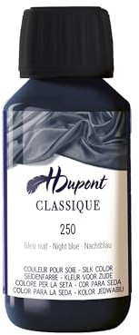 H Dupont DU0600125250C - Flasche Seidenmalfarbe Klassik 125ml, Säurefarbstoffen für eine präzise Arbeit, mit Dampffixierung, für den professionellen Gebrauch, Nachtblau, 1 Stück