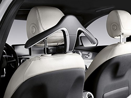 Mercedes-Benz Kleiderbügel, an Kopfstütze chrom / schwarz, Metall A B C E S CLS CL ML G GL GLK Sprinter Viano Maybach
