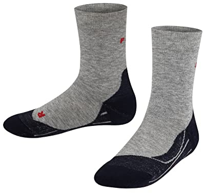 FALKE Unisex Kinder RU4 Laufsocken schnelltrocknende atmungsaktive nachhaltige Baumwolle Funktionsmaterial mittelstarke Polsterung antiblasen vegan zum Sport Jogging Running 1 Paar