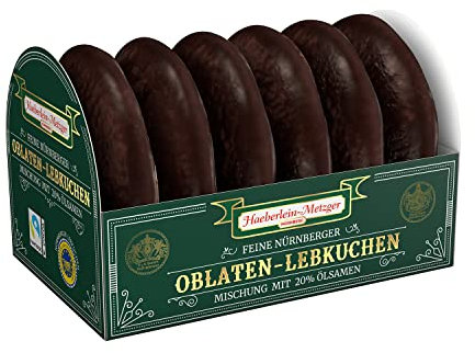 Haeberlein Metzger Oblatenlebkuchen Zartbitter, 7er Pack (7 x 200 g)