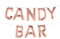 ballonfritz® Luftballon CANDY BAR -Schriftzug in ROSEGOLD - XXL Folienballon als Hochzeits Deko, Begrüßung, Party Geschenk, Fotorequisite oder Empfang-Überraschung