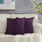 Kissenbezug Lila 45x45 cm Kissenbezüge Samt Kissenhülle Zierkissenbezug Dekokissen für Sofa Schlafzimmer Wohnzimmer 2er Set