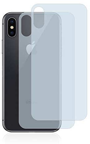 BROTECT 2 Stück Full-Cover Schutzfolie für Apple iPhone X/Xs (Rückseite) Full-Screen Displayschutz-Folie [3D Curved, Kristall-Klar]