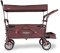 FUXTEC Folding Wagon for Kids to Sit In – CT800 Hand Cart, Trolley with Roof, Front & Rear Wheel Brakes, Solid Rubber Tires, Hanger, Interior Extension for Extra Legroom, Suitable for Children