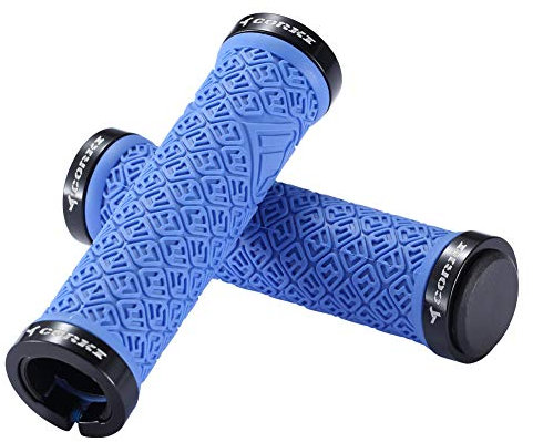 Bynccea Bicycle Grips,Double Lock on Locking Mountain Bike Handlebar Grips for MTB Mountain Bike