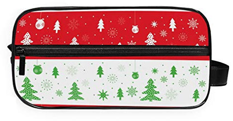 FANTAZIO Badezimmer-Aufbewahrungstasche, Make-up-Tasche, Weihnachtsbäume, Kosmetiktasche, Waschgargle-Beutel