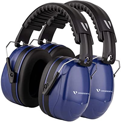 Vanderfields Ear Defenders Adults, 33dB Certified UKCA, Ear Protection for Work, Noise Cancelling Ear Defenders for Autism, DIY, Mowing, Construction, Shooting, Ear Protectors, Sensory Headphones