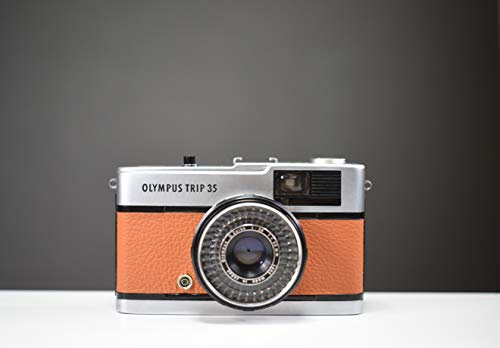 Olympus Trip35 35mm Film Camera Orange Leather Skin | Fully Serviced