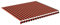 vidaXL Tela de Repuesto para Toldo Parte Superior Recambio Lona Refugio Dosel Jardín Patio Terraza Balcón Exterior Naranja y Marrón 4x3,5 m