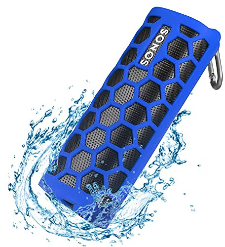 Seracle Silikonhülle Tragetasche Case Schlinge Tasche für Sonos Roam WLAN & Bluetooth Speaker (Blau)