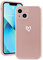 Micoden for iPhone 13 Phone Case Cute Girls Silicone Shockproof Protective Bumper Cases with Love Heart Pattern Design for iPhone 13 Pink