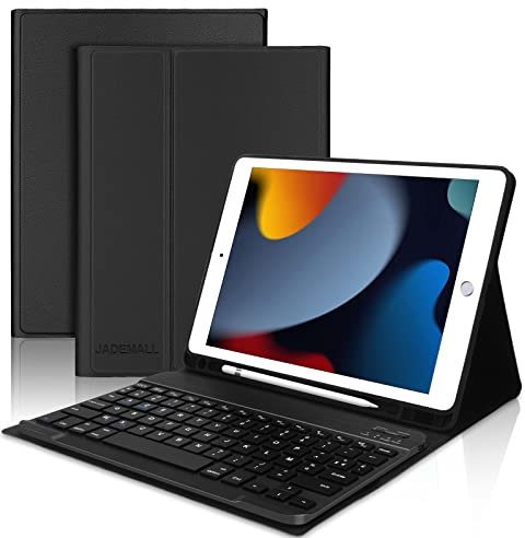 Custodia con Tastiera per iPad 10.2 9a/8a/7a Generazione 2021/2020/2019/iPad Air 3 2019/iPad Pro 10.5, Italiano QWERTY Tastiera Magnetica Staccabile Bluetooth Cover con Portapenne per iPad 10.2, Nero