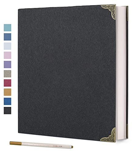 Vienrose Fotoalbum Selbstklebend 40 Seiten Hardcover mit DIY Scrapbooking Kit 3 Ringe Papier Scrapbook für Liebhaber Freunde Kinder Jahrestag Hochzeit Geschenk