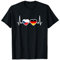Tschechien Deutschland Herzschlag Flagge Deutsch Tscheche T-Shirt