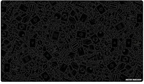 Doctor Frikistein Neoprene Play MAT | spielmatte für Brettspiele, Würfel und Karten | 140 x 80 cm | WASSERDICHT, rutschfest und ROLLBAR (Gaming (Black))