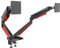 Rockstable Monitorarm, 13-32 Zoll Flat oder Curved Bildschirme, Monitorhalterung beleuchtet max. 8kg pro Monitor, VESA 75x75/100x100, Schwarz