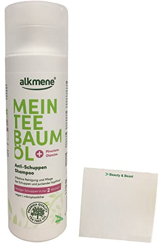 Alkmene Mein Teebaumöl Antischuppen Shampoo (200ml Flasche) + usy Block