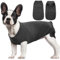 Hjumarayan Hundepullover Kleine Hunde - Hundeshirt Dünn Hunde Pullover Sonnenschutz Tshirt Elastisch Hundepulli Gestreifte Shirt Pullis für Chihuahua Yorkshire Terrier (Schwarz S)